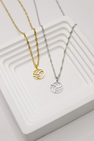 Volleyball Necklace - Rose Gold