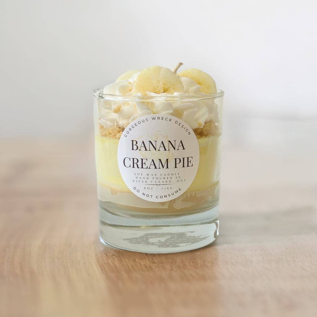 Banana Cream Pie Dessert Candle 