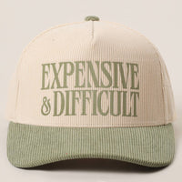 EXPENSIVE & DIFFICULT Corduroy Trucker Hat