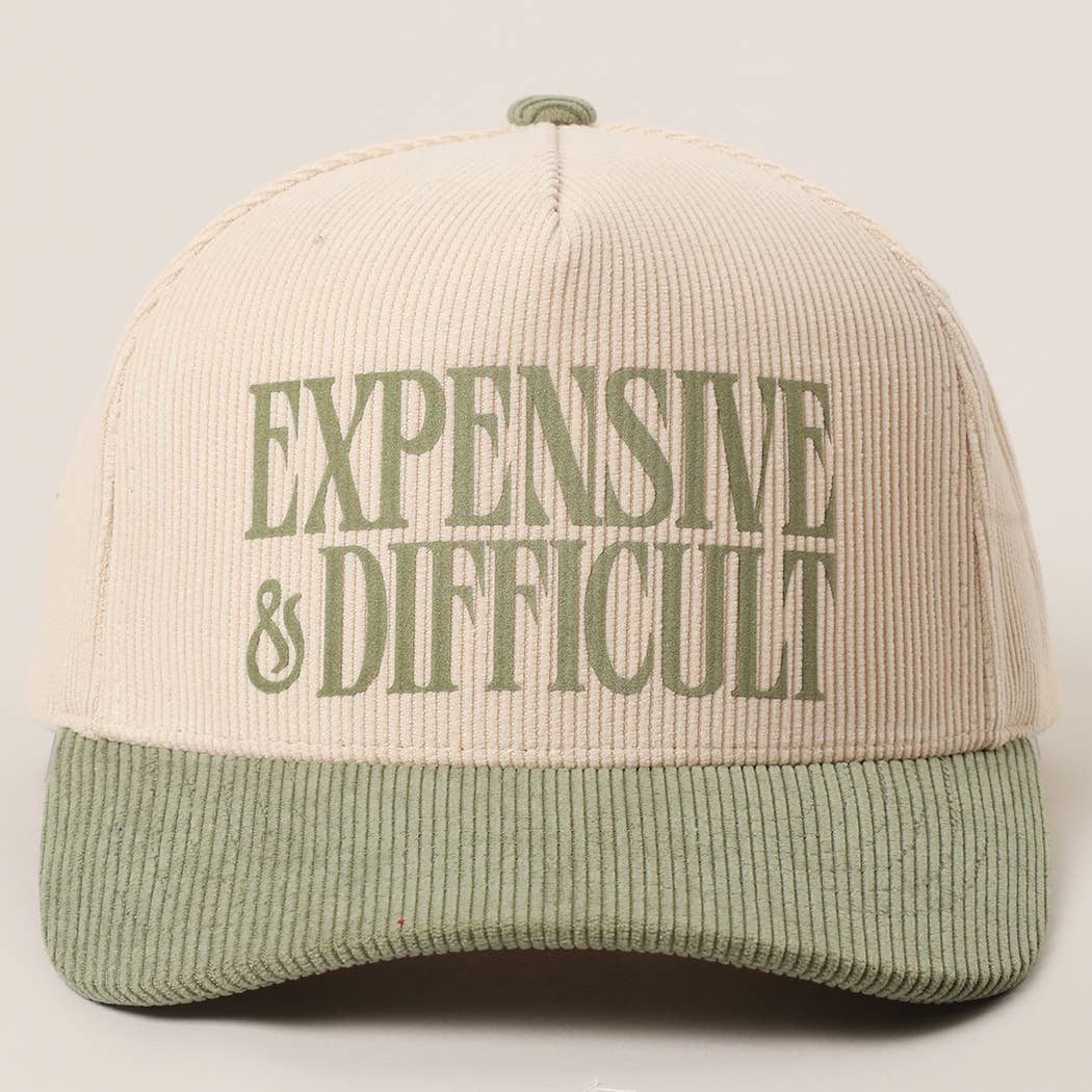 EXPENSIVE & DIFFICULT Corduroy Trucker Hat