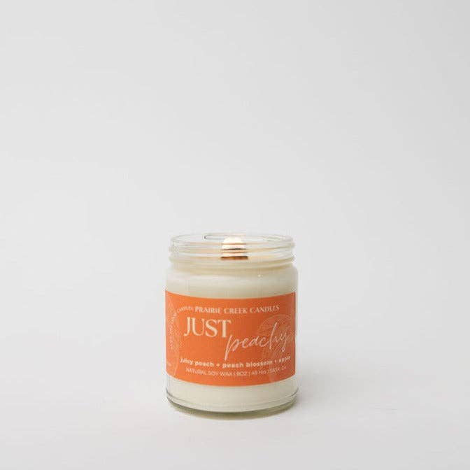 JUST PEACHY | NON TOXIC SOY WAX CANDLE | SUMMER COLLECTION