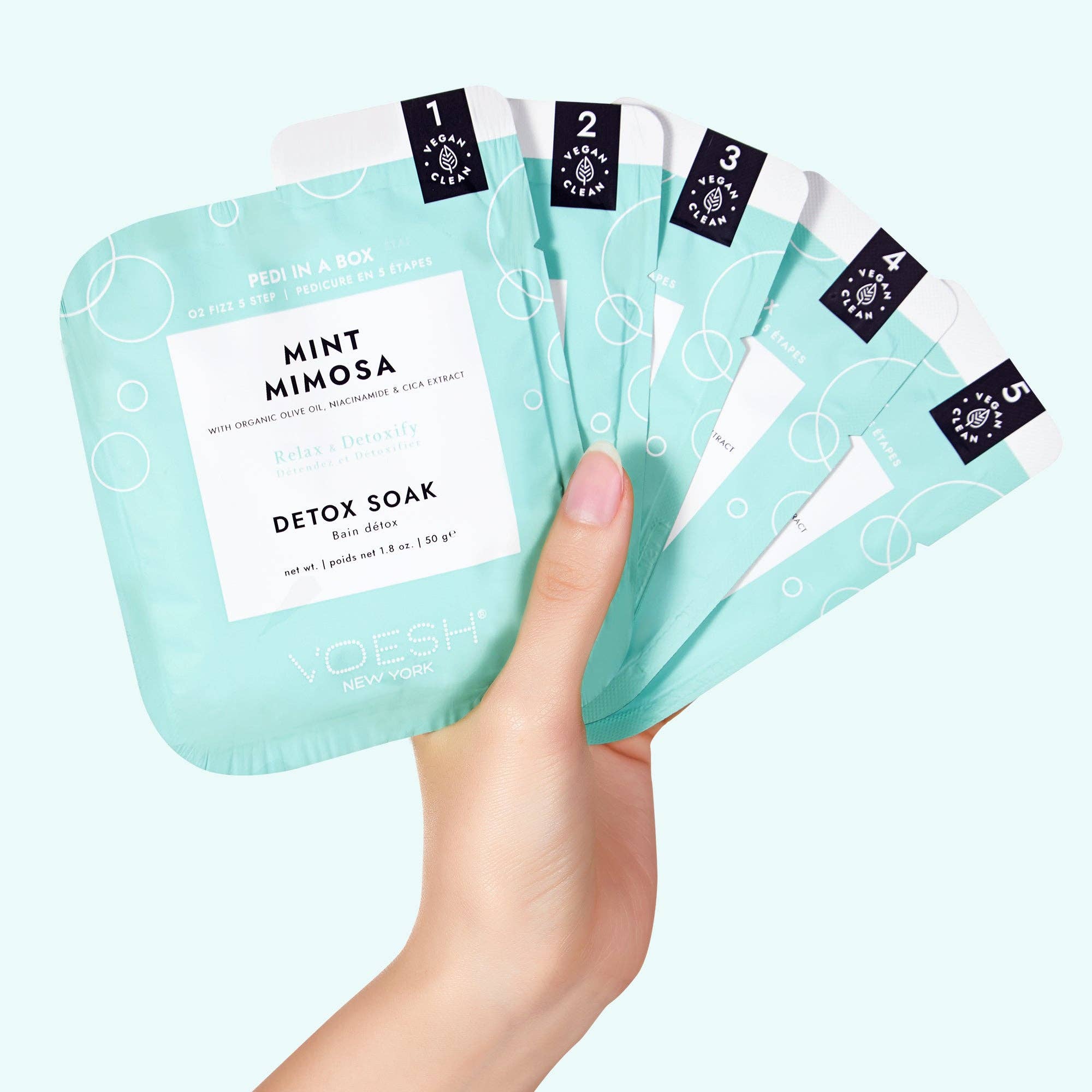 Pedi in a Box 5 Step O2 Fizz - Add on Service - Mint Mimosa