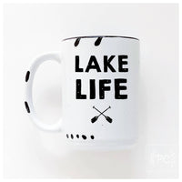 Lake life oars | ceramic mug