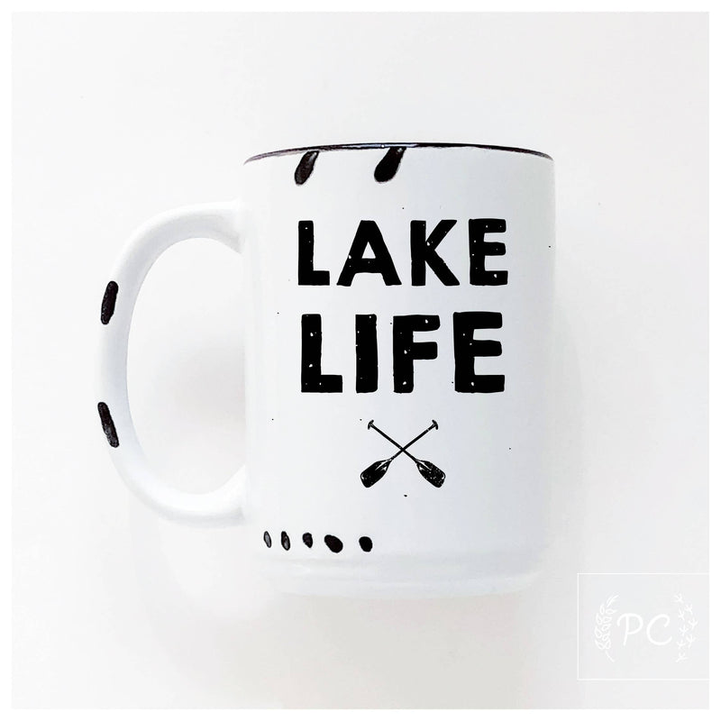 Lake life oars | ceramic mug