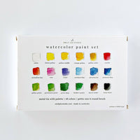Watercolor paint set 18 colors with brush