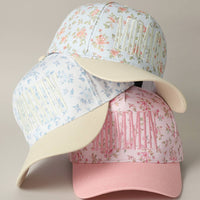 MOMMIN' Embroidered Flower PatternTrucker Hat