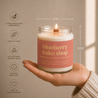 BLUEBERRY BAKE SHOP | 8OZ NON TOXIC SOY CANDLE | FALL COLLECTION