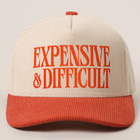 EXPENSIVE & DIFFICULT Corduroy Trucker Hat