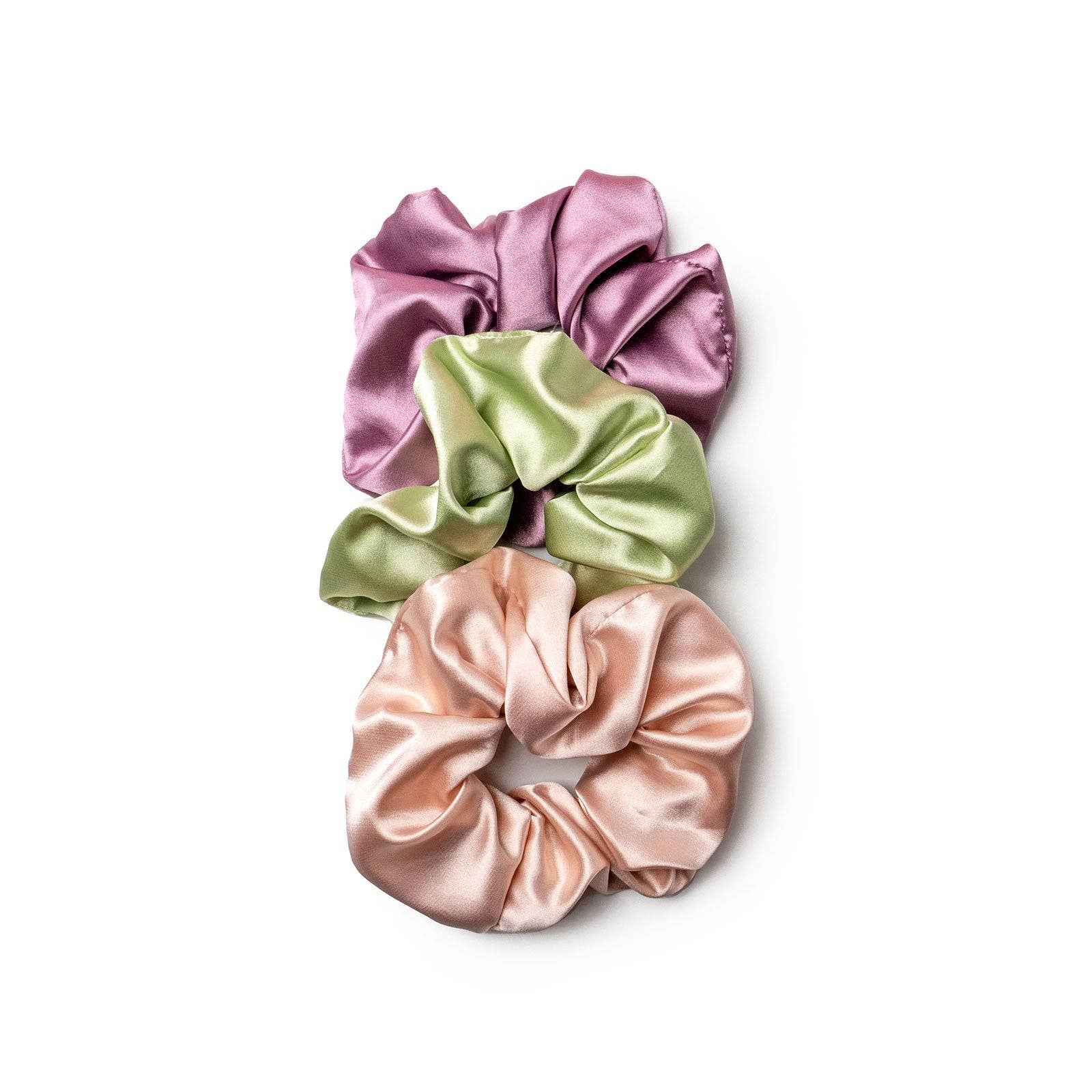 Lemon Lavender Mane Squeeze Oversized Satin Scrunchie Set