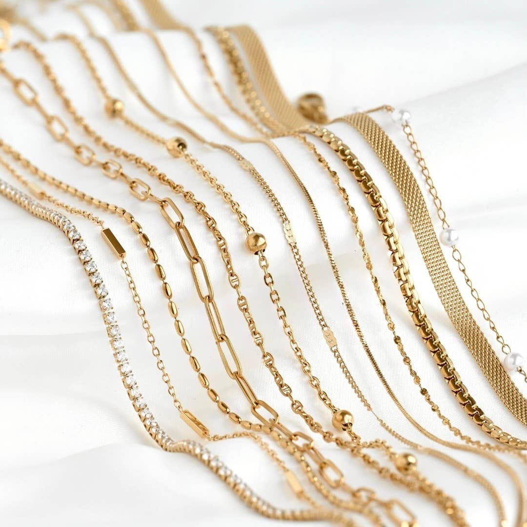 Specialty Chain Necklaces - Stainless Steel Gold Chains