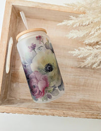 Bright + Cheery Floral Glassware | 16oz Glass