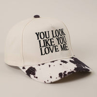 You Look Like You Love Me Embroidered Animal Print Trucker
