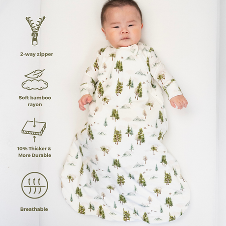 2.5 TOG Ribbed Bamboo Sleep Sack - Misty Forest