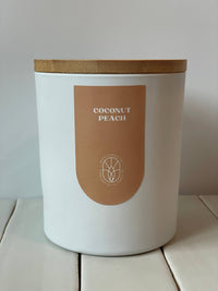 HOME- White Glass 12oz Candle