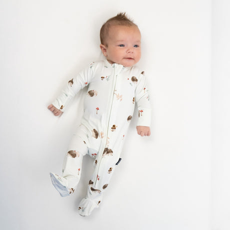 Footed Zipper Sleeper - Hedgehogs