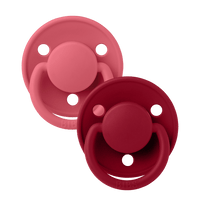 Pacifier - De Lux - Coral/Ruby (pack of 2)