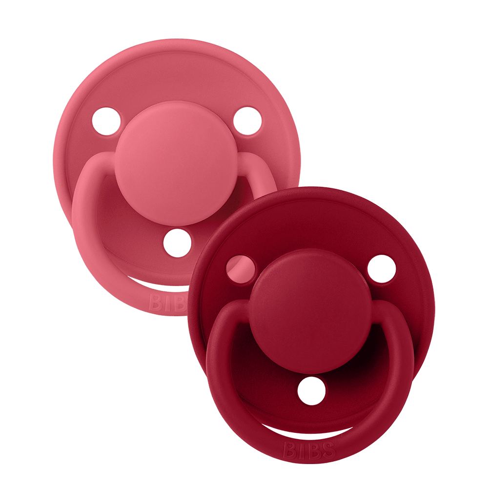 Pacifier - De Lux - Coral/Ruby (pack of 2)