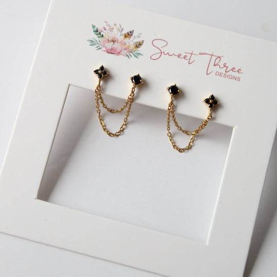 Afterglow Double Earring - Black