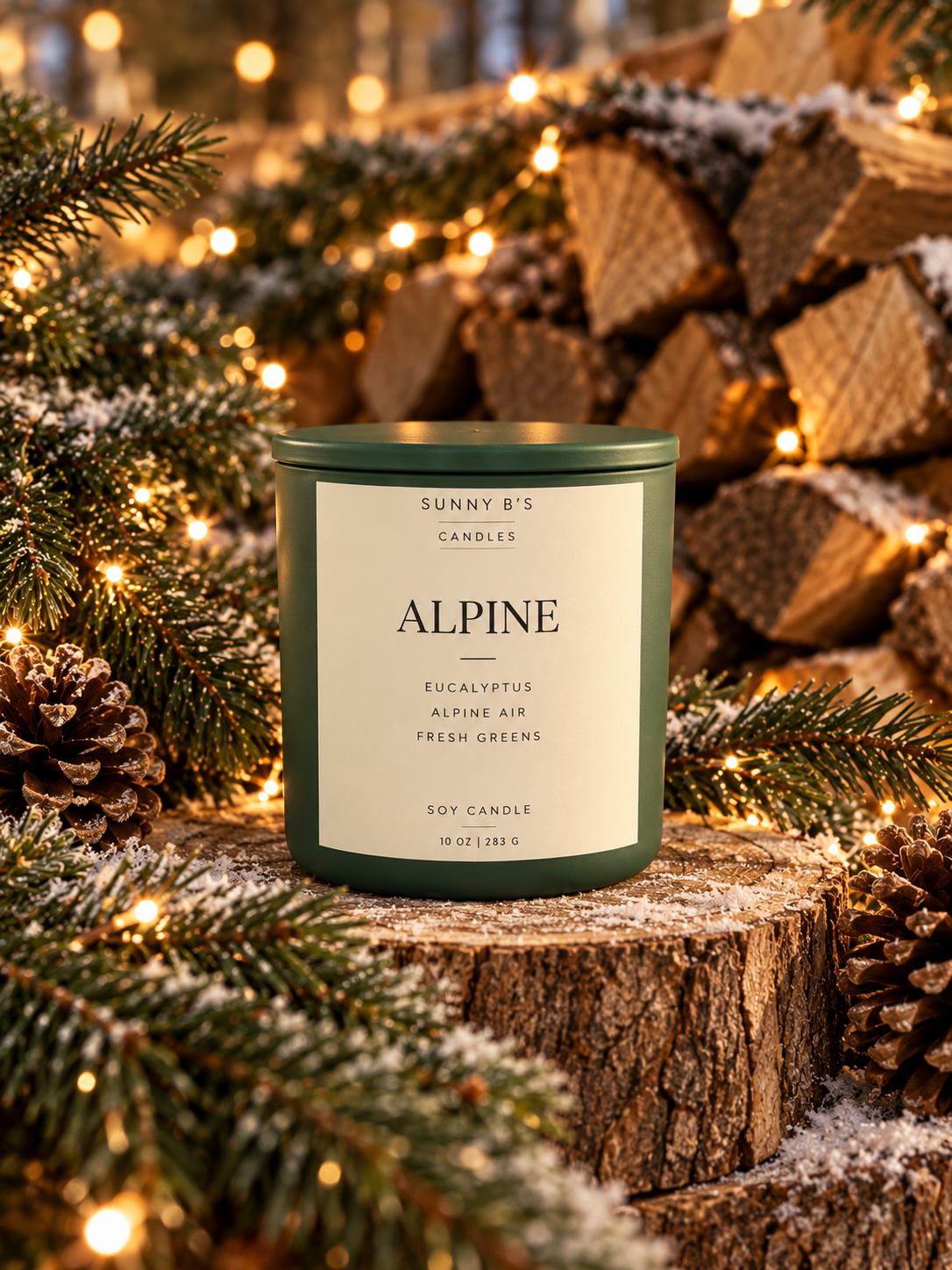Alpine 10 oz Christmas Candle