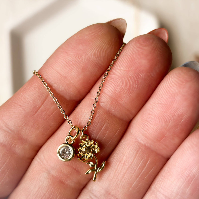 Birth Flower Necklace