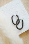 Roped Hazel Hoops-Medium