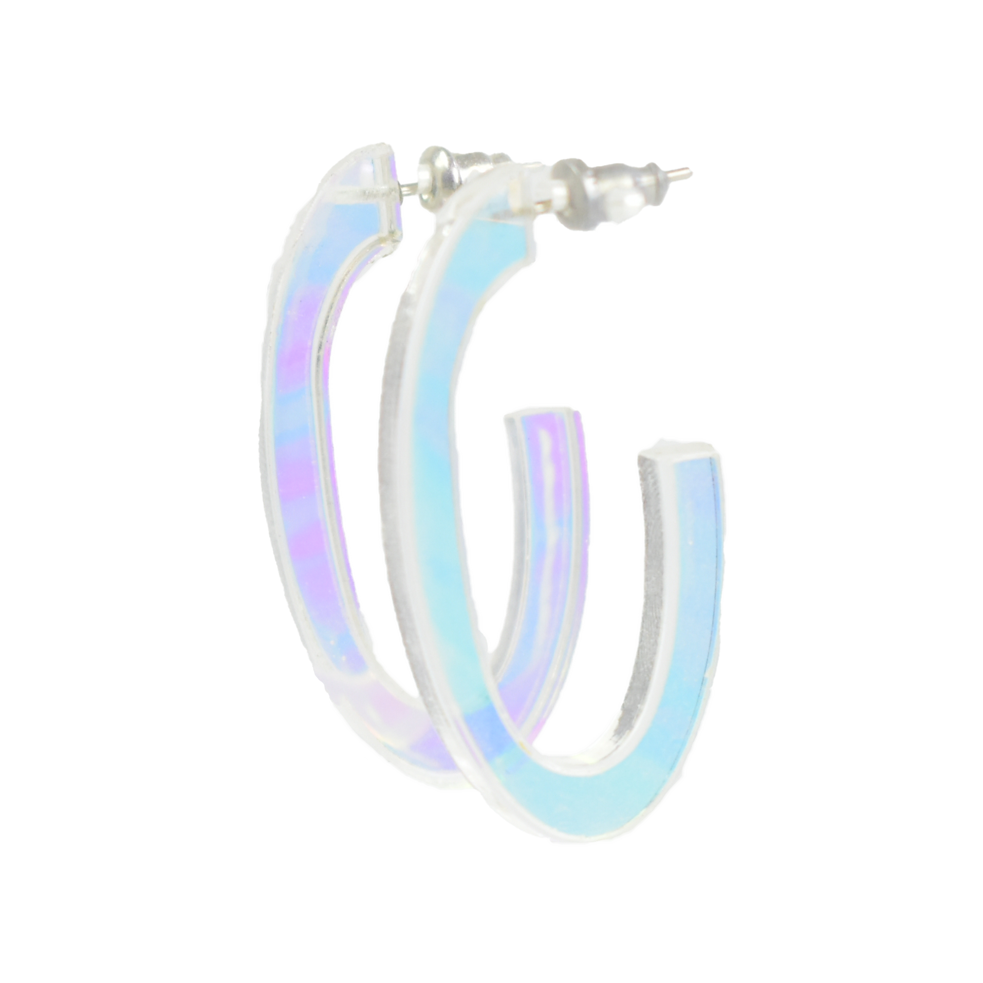 Iridescent Hoop Earrings