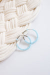 Coral Reef Beaded Hoops