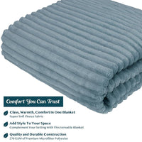 Ribbed Fleece Throw Blanket
