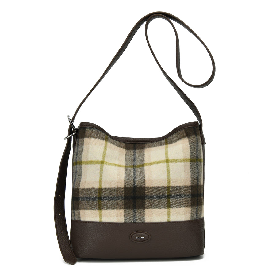 The 'Tea' Bucket Crossbody - Plaid