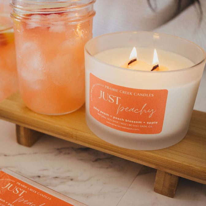 JUST PEACHY | NON TOXIC SOY WAX CANDLE | SUMMER COLLECTION
