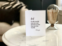 Card - Dad The Whole World Greeting Card