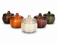 ORANGE Glass Pumpkin 2 Wick Soy Candle | Pumpkin Spice Cake