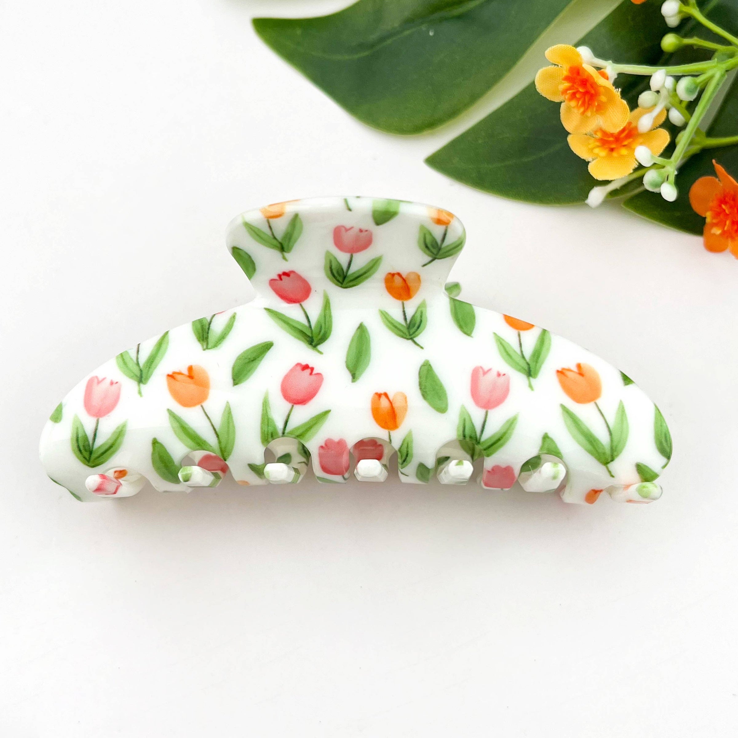 Tulip Oval Hair Claw Clip