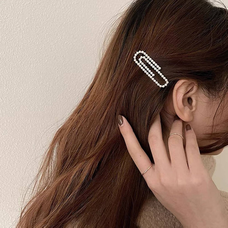 Pearl Hair Barrette | Minimalist Gold Hair Clip | Hair Pin