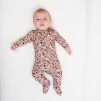 Footed Zipper Sleeper - Velvet Garden