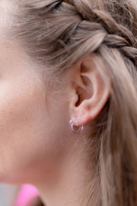 Iridescent Hoop Earrings