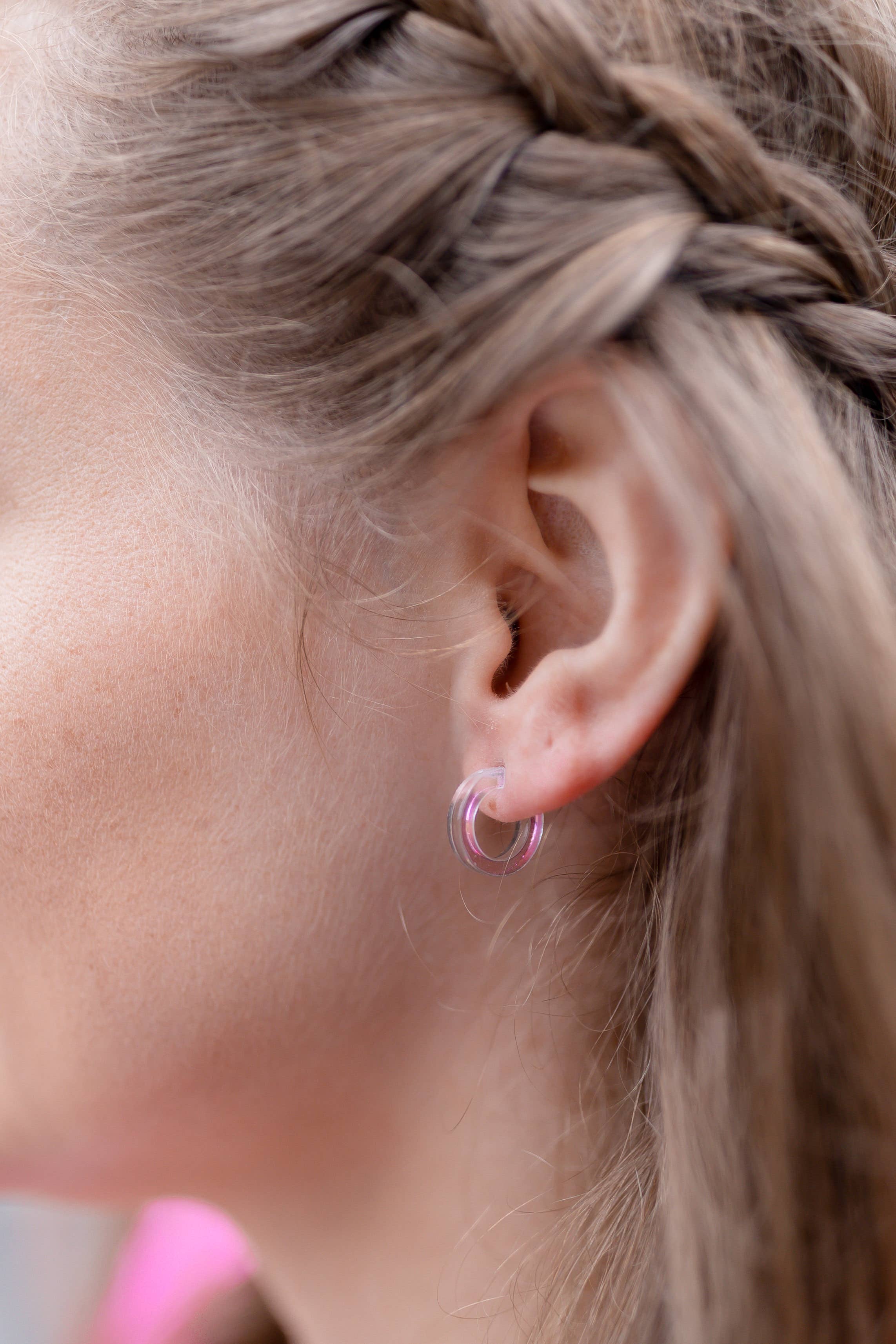 Iridescent Hoop Earrings