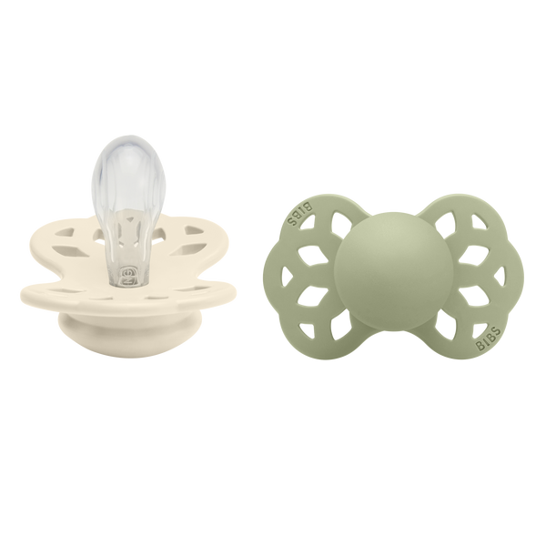 Pacifier - Infinity - Ivory/Sage - Symmetrical Nipple
