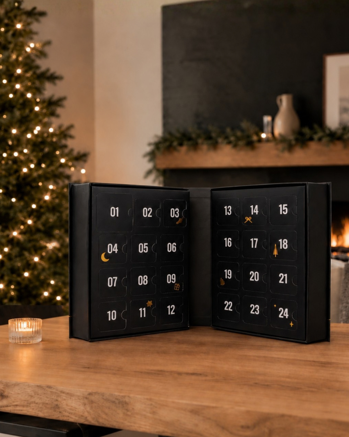TEALIGHT ADVENT CALENDAR - 24 NIGHTS OF TEALIGHTS