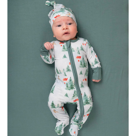 Footed Zipper Sleeper - Sleigh Ride