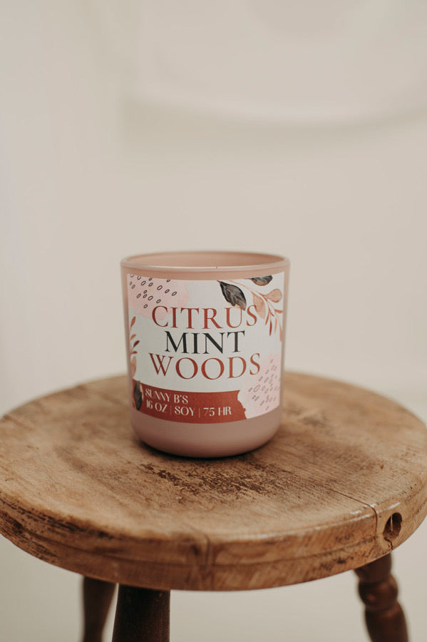 Candle - Citrus, Mint woods