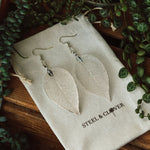 Real Leaf Earrings