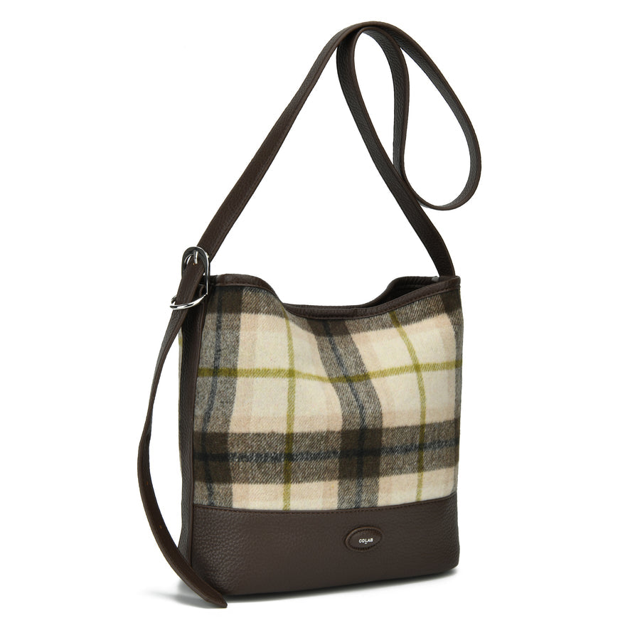 The 'Tea' Bucket Crossbody - Plaid