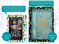 Fancy floral (lt. blue) - padded book sleeve, book pouch