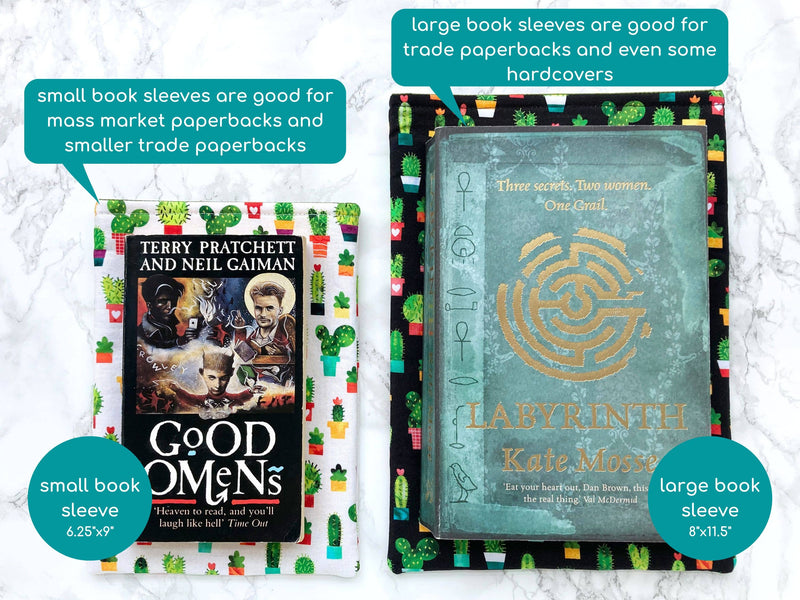 Nocturnal flora - padded book sleeve, book pouch