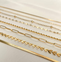 Dainty Gold Layering Necklaces - Stainless Steel Chains