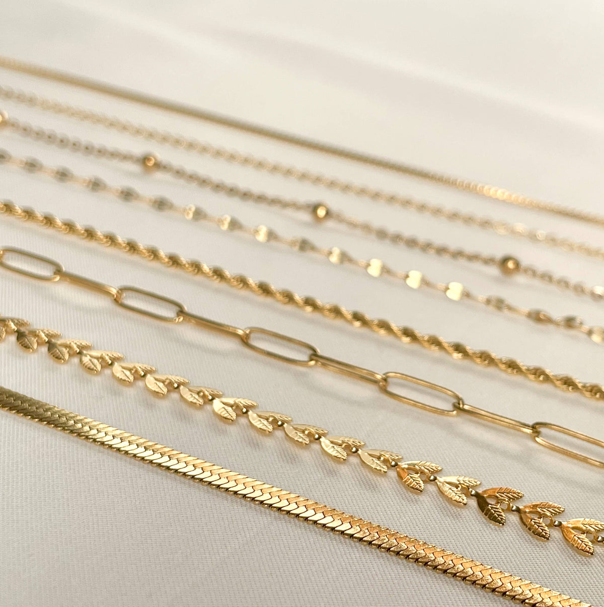 Dainty Gold Layering Necklaces - Stainless Steel Chains