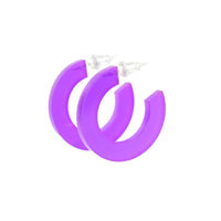 PURPLE HOOP EARRINGS