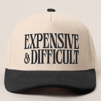 EXPENSIVE & DIFFICULT Corduroy Trucker Hat