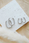 Roped Hazel Hoops-Medium